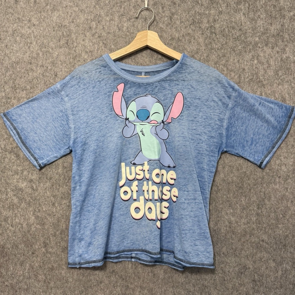 Disney Lilo & Stitch T-Shirt Kids S (4-6) Blue Just One of Those Days Graphic
